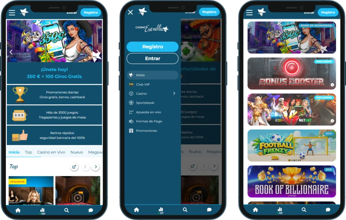 Casino Estrella Versión para móvil